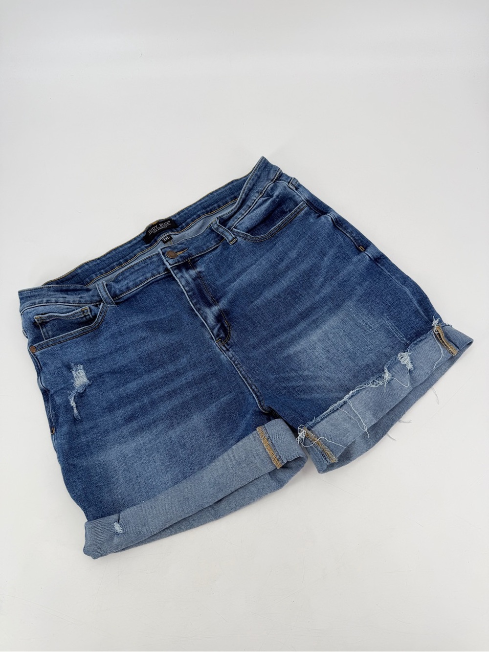 Judy Blue Stretch Distressed Jean Shorts Plus 3X